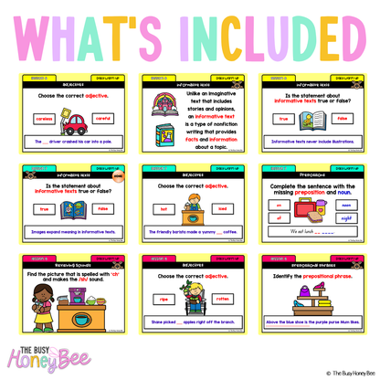 Multi Age K-2 Year A Ultimate English Australian | NSW English Daily Review | Warm-Up Mega Bundle