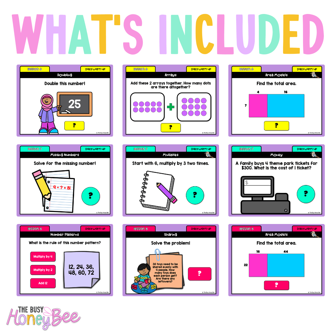 Multi Age 3-6 Year A Australian | NSW Math Daily Review | Warm-Up Unit 13