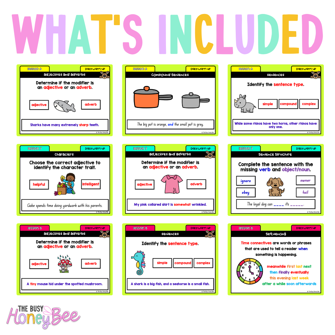 Multi Age K-2 Year B Australian | NSW English Daily Review | Warm-Up Unit 15