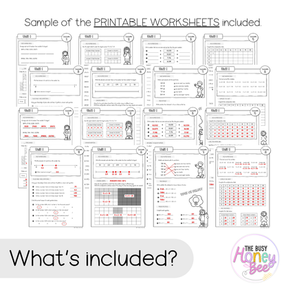 Multi Age 3-6 Year B NSW Maths Worksheets Unit 1