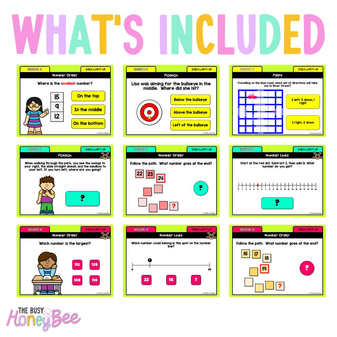 Multi Age K-2 Year B Ultimate Math Australian | NSW Math Daily Review | Warm-Up Mega Bundle