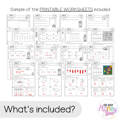 Multi Age 3-6 Year B NSW Maths Worksheets Unit 17