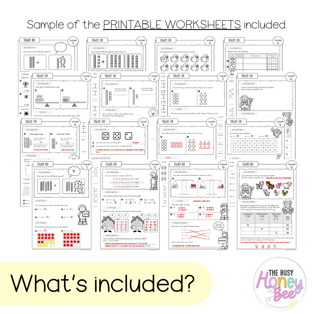 Multi Age K-2 Year A NSW Maths Worksheets Unit 16
