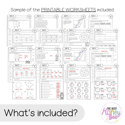 Multi Age 3-6 Year B NSW Maths Worksheets Unit 3