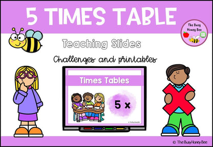 5 Times Table Teaching Slide and Printable Bundle - Teaching Bundle