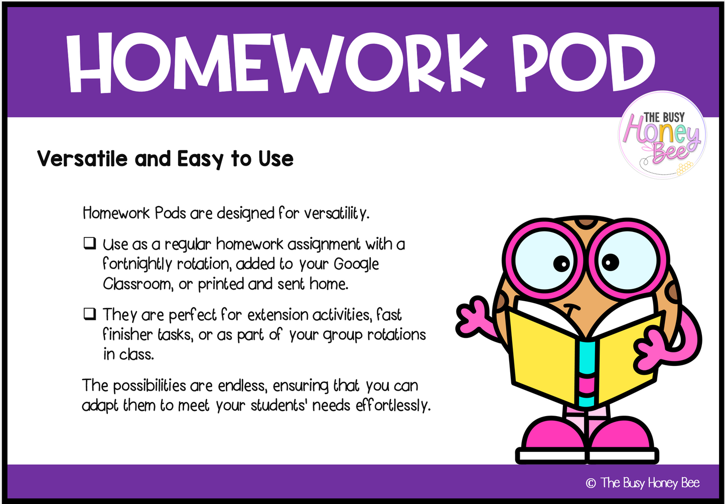 Early Stage 1 Homework/Learning Pod 8