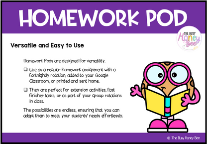 Early Stage 1 Homework/Learning Pod 8