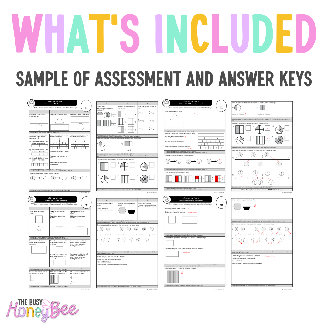 Multi Age 3-6 Year A Differentiated NSW Maths Assessment Unit 4