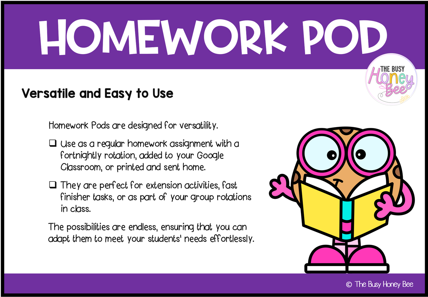 Early Stage 1 Homework/Learning Pod 7