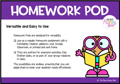 Early Stage 1 Homework/Learning Pod 7