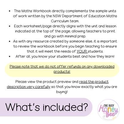 Multi Age 3-6 Year A NSW Maths Worksheets Unit 12