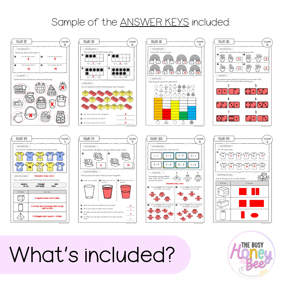 Early Stage 1 NSW Maths Workbook Term 4