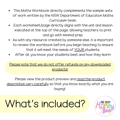 Multi Age K-2 Year A NSW Maths Worksheets Unit 8