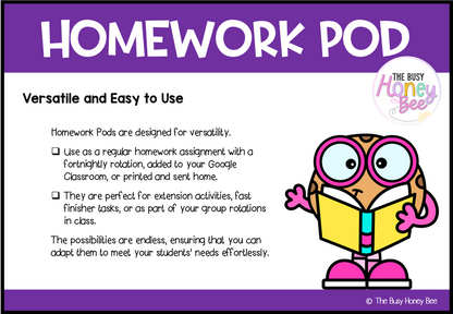 Early Stage 1 Homework/Learning Pod 3