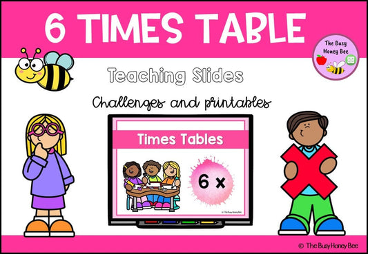 6 Times Table Teaching Slide and Printable Bundle - Teaching Bundle