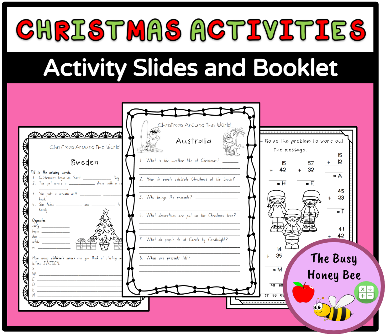 Stage 1 Christmas Activities PowerPoint and Booklet