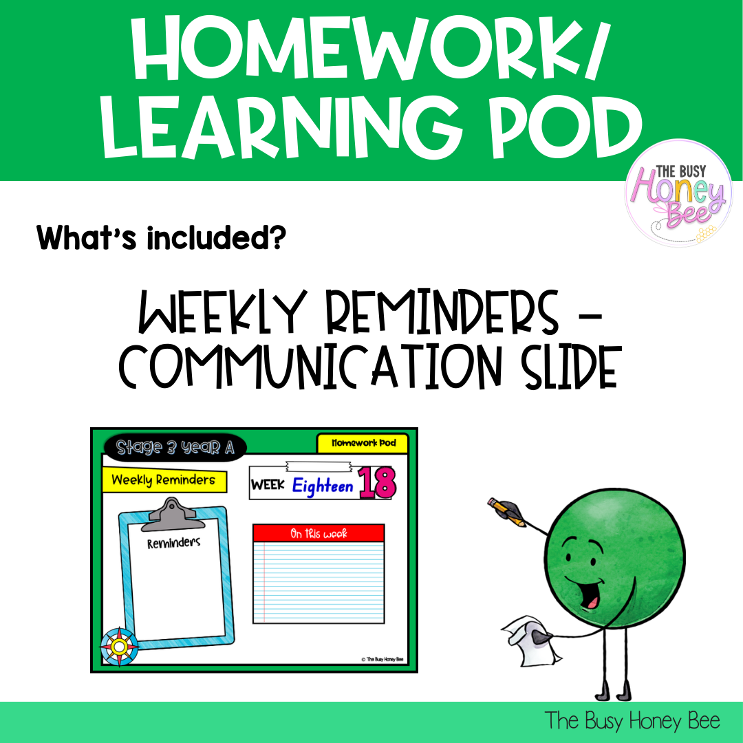 Stage 3 Year A Homework/Learning Pod 18