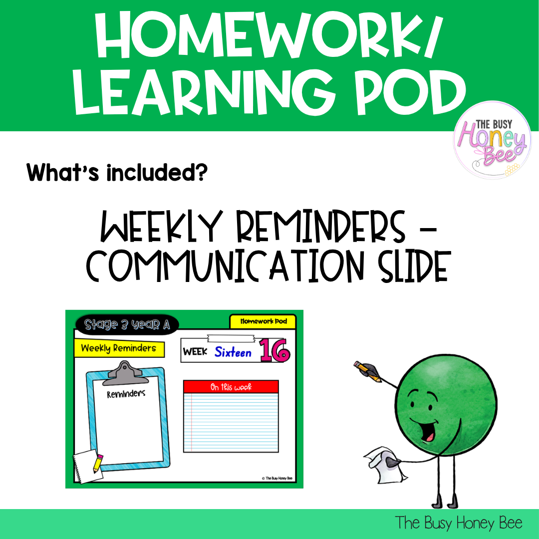 Stage 3 Year A Homework/Learning Pod 16