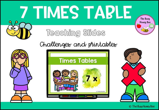 7 Times Table Teaching Slide and Printable Bundle - Teaching Bundle
