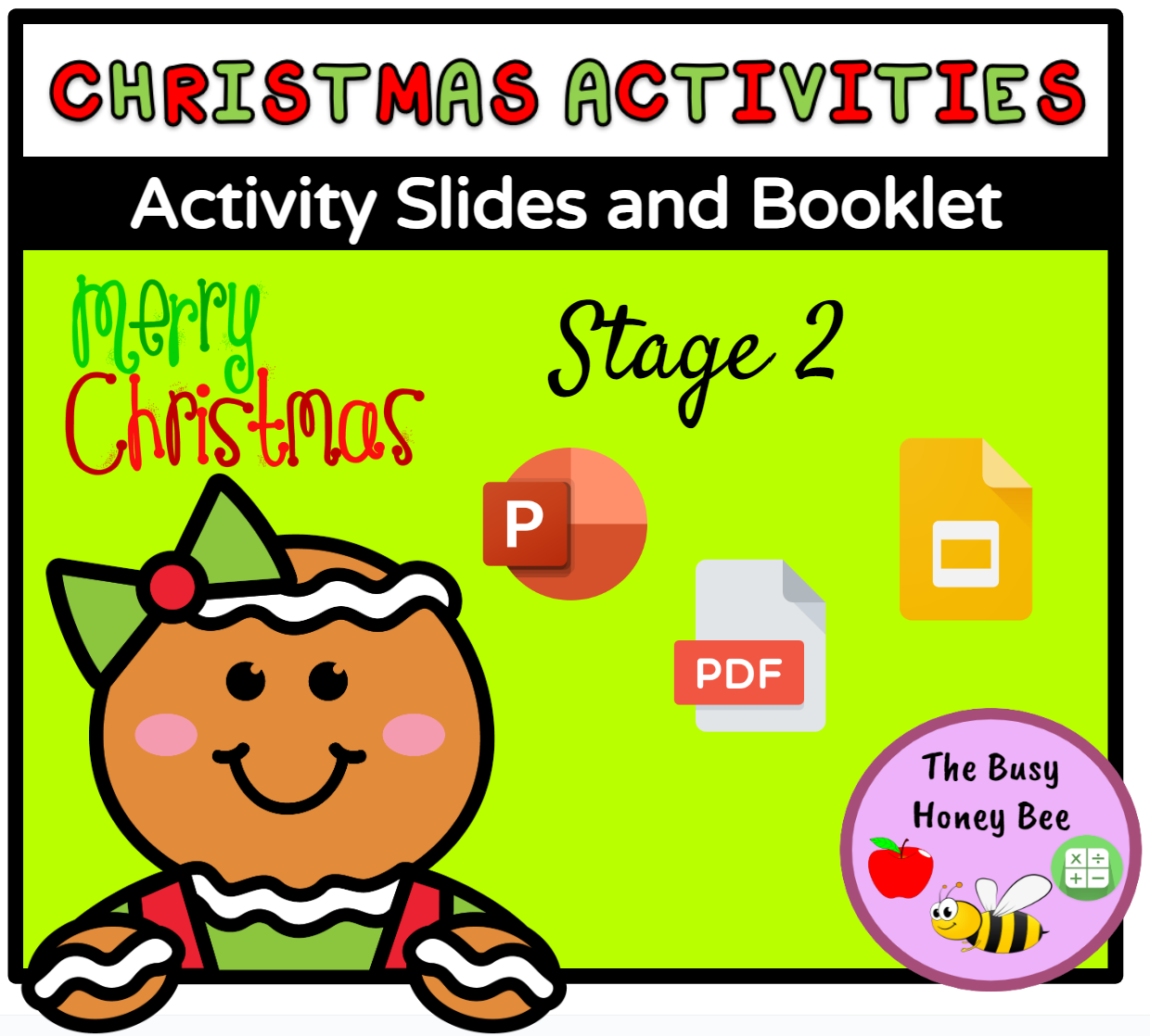 Stage 2 Christmas Activities PowerPoint and Booklet