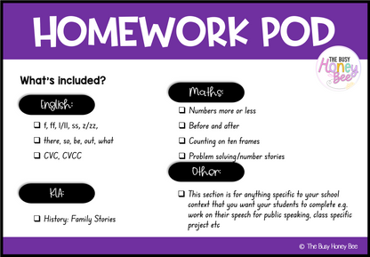 Early Stage 1 Homework/Learning Pod 8