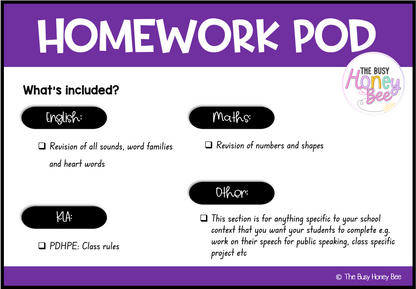 Early Stage 1 Homework/Learning Pod 5