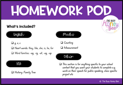 Early Stage 1 Homework/Learning Pod 3