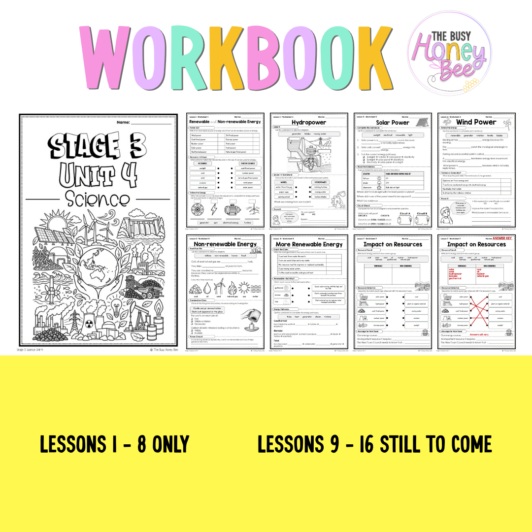 Stage 3 NSW Science Sample Unit 4 Teaching Pack 2026