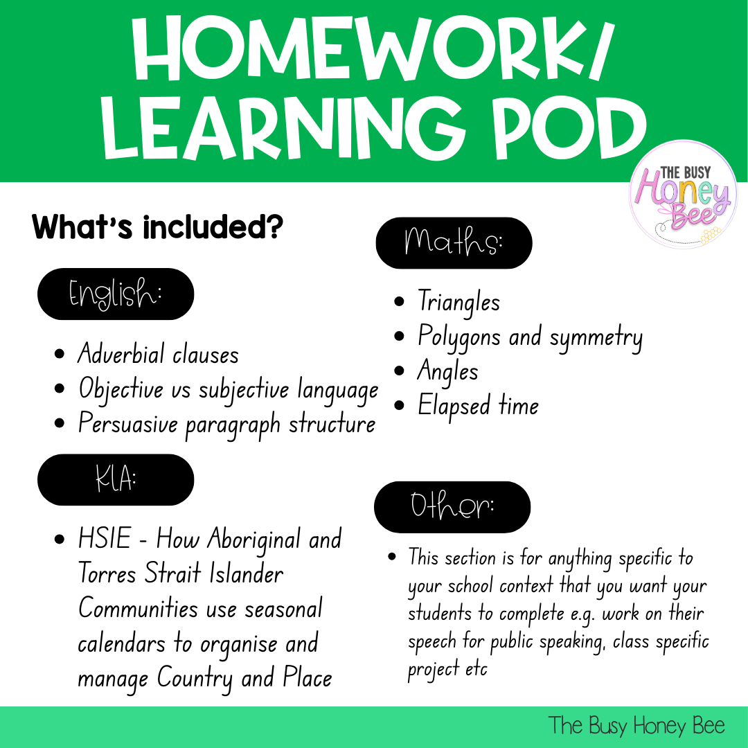 Stage 3 Year A Homework/Learning Pod 19