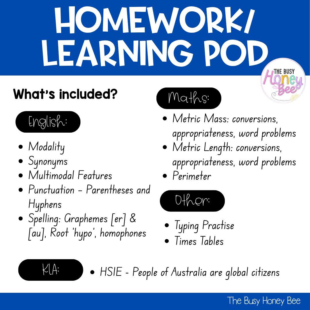 Stage 3 Year B Homework/Learning Pod 34
