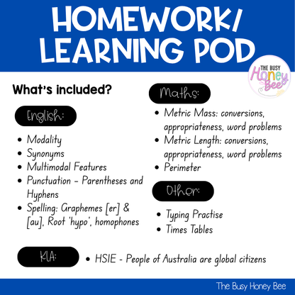 Stage 3 Year B Homework/Learning Pod 34