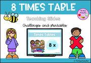 8 Times Table Teaching Slide and Printable Bundle - Teaching Bundle