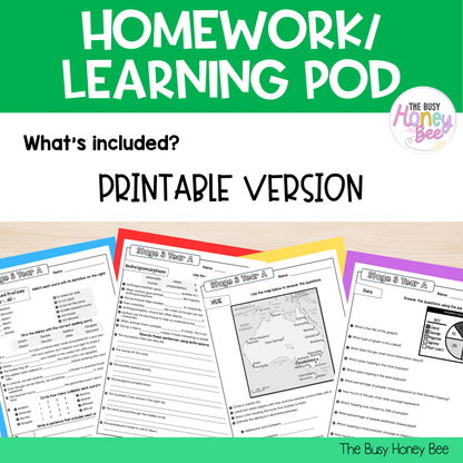 Stage 3 Year A Homework/Learning Pod 18