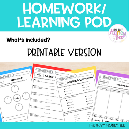 Stage 1 Year B Homework/Learning Pod 36