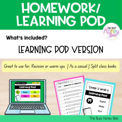 Stage 3 Year A Homework/Learning Pod 19