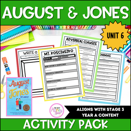 August and Jones Unit 6 Activity Pack