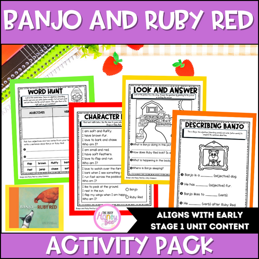 Banjo and Ruby Red by Libby Gleeson Activity Pack