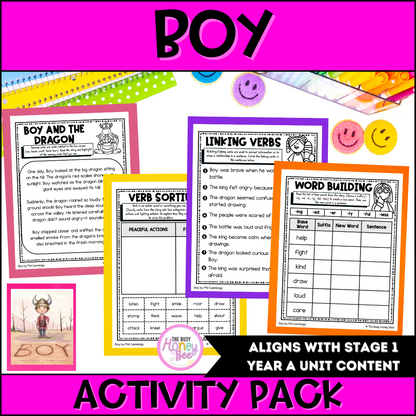 Boy by Phil Cummings Activity Pack