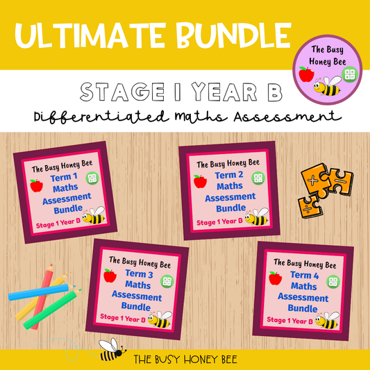 ULTIMATE Stage 1 Year B Differentiated Maths Assessment Bundle