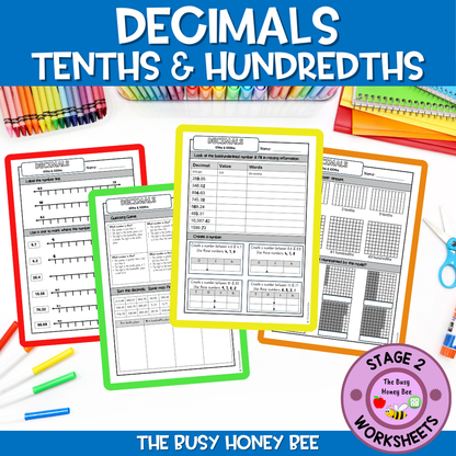 Year 4 Decimals 10th & 100ths Explicit Teaching Bundle