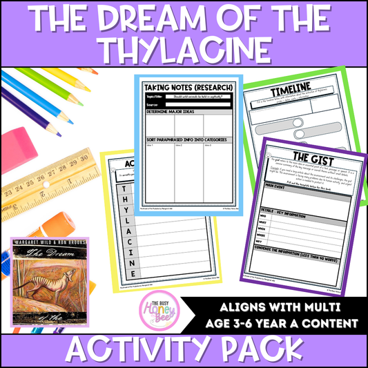 The Dream of the Thylacine Activity Pack