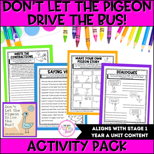 Don’t Let the Pigeon Drive the Bus! Activity Pack