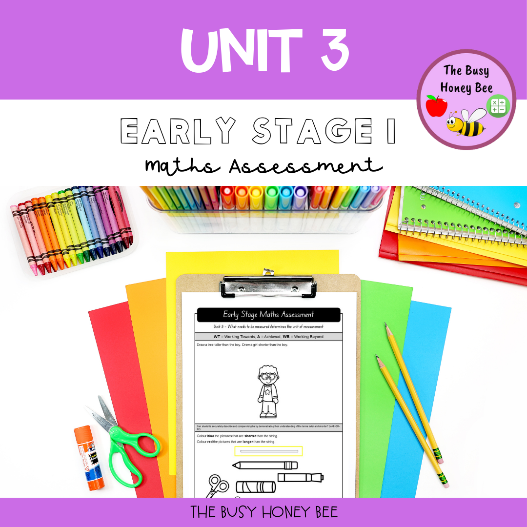 Early Stage 1 Term 1 Maths Assessment Bundle