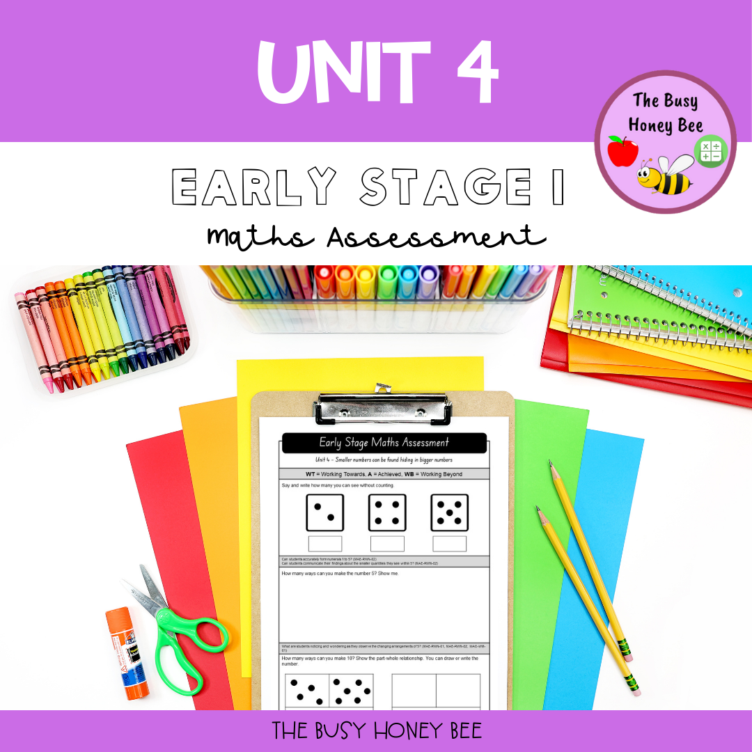 Early Stage 1 Term 1 Maths Assessment Bundle