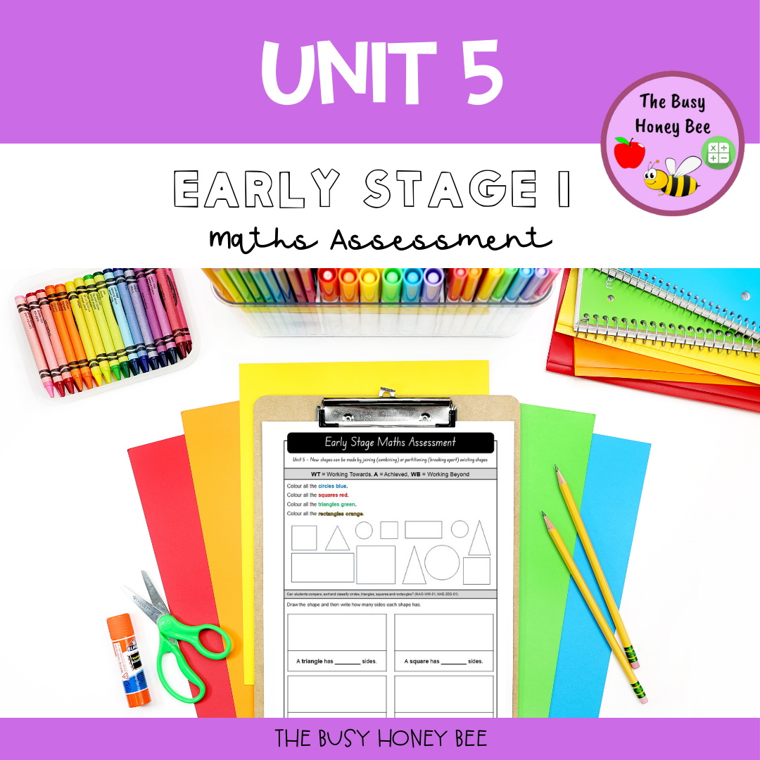 Early Stage 1 Term 1 Maths Assessment Bundle