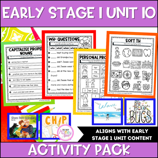 Early Stage 1 English Unit 10 Activity Pack