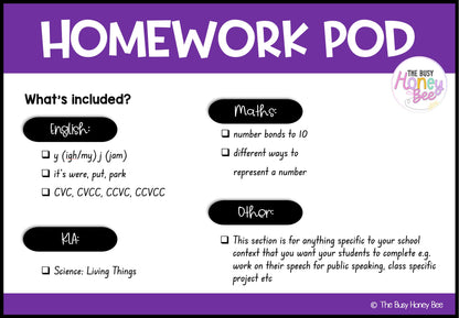 Early Stage 1 Homework/Learning Pod 11