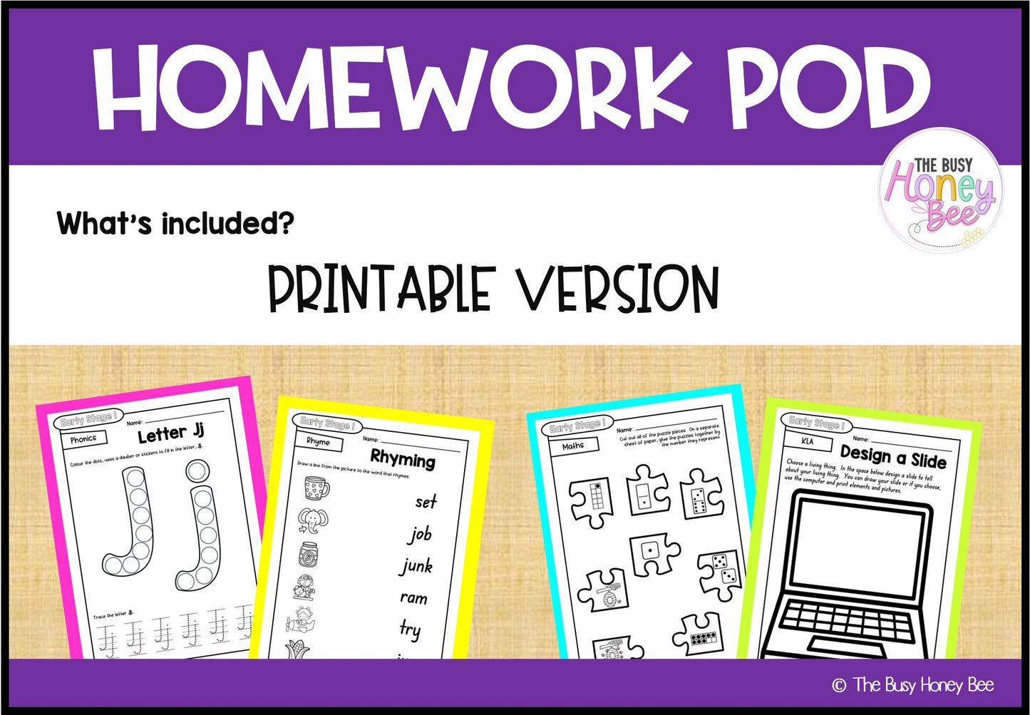 Early Stage 1 Homework/Learning Pod 11