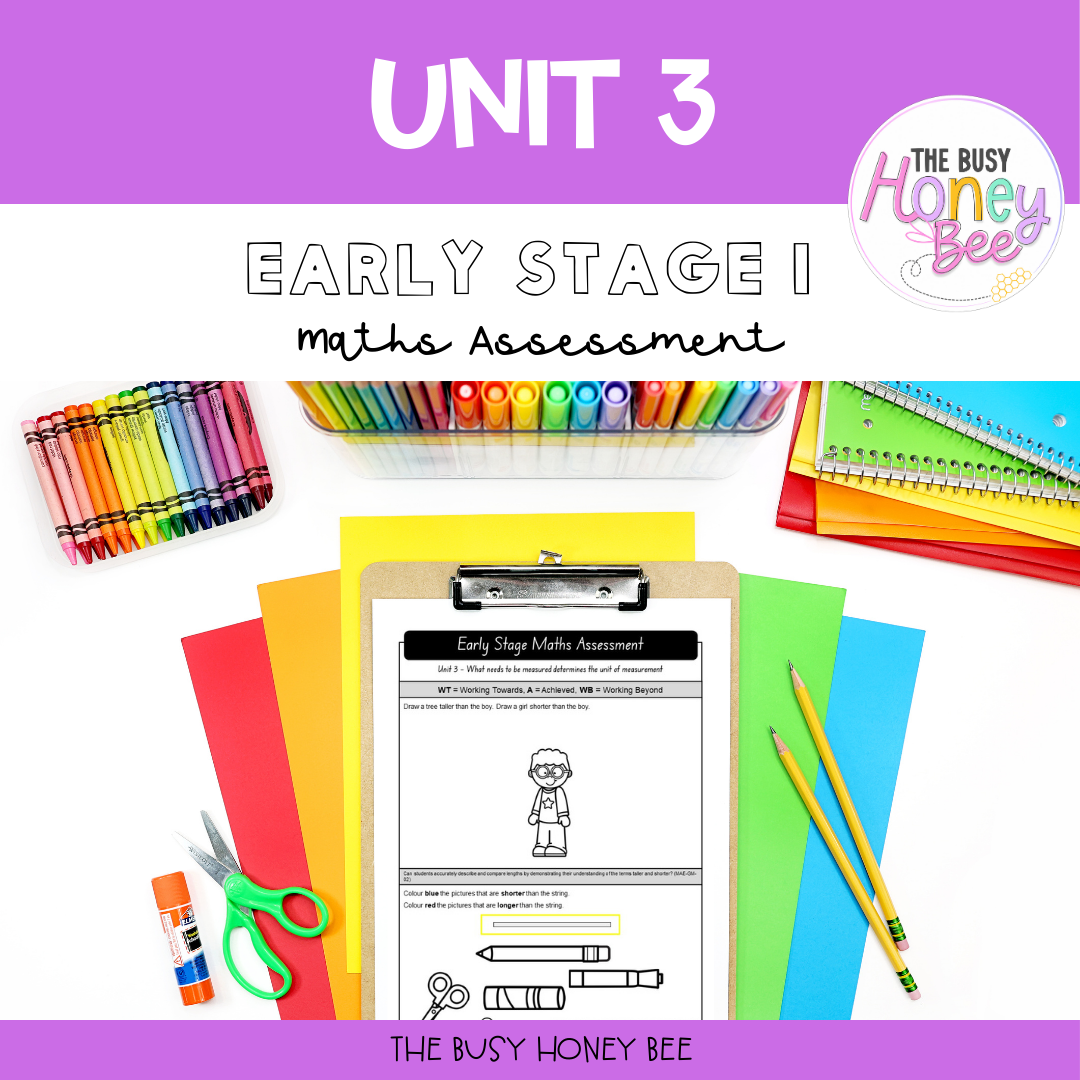 Early Stage 1 Maths Assessment 3