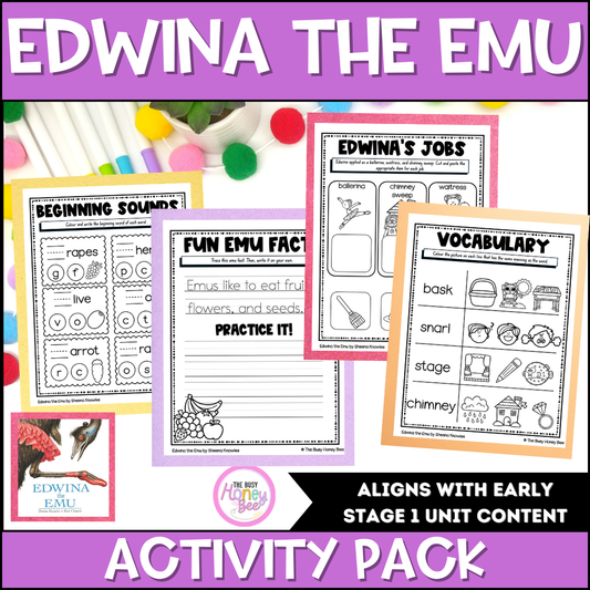 Edwina the Emu Activity Pack